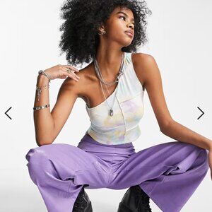 Pastel Tie Dye One Shoulder Top